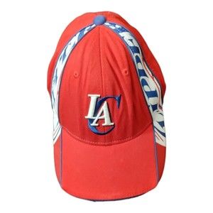 Vintage NBA Basketball Clippers Cap Red And Logo Resize Strap One Size Fits All